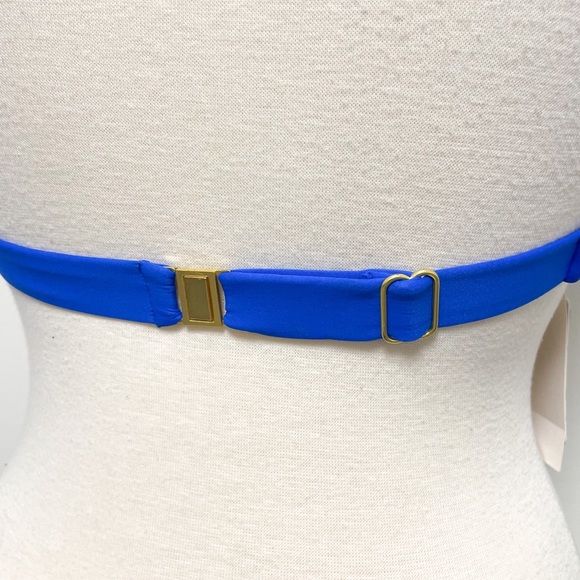 Swim Systems Azul Cobalt Blue Halter Underwire Bikini Top NWT 34D No Padding NOS - Picture 6 of 13
